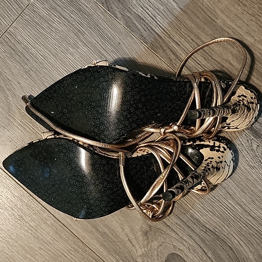 Cape Robbin Grey Python Strappy Heel - image 2